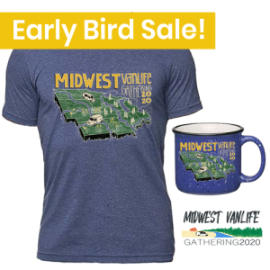Midwest Vanlife Swag Package early bird with sticker
